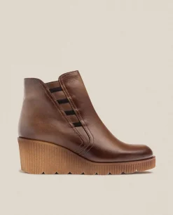 Bottine à Talon Compensée MADONA-006 Marron