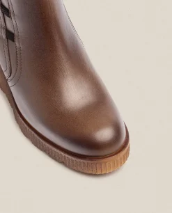 Bottine à Talon Compensée MADONA-006 Marron
