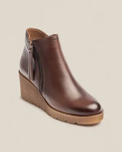 Bottine à Talon Compensée MADONA-007 Marron