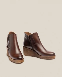 Bottine à Talon Compensée MADONA-007 Marron