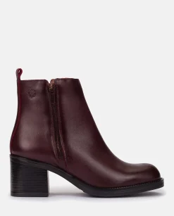 Bottine à Talon LANDAS-002 Bordeaux