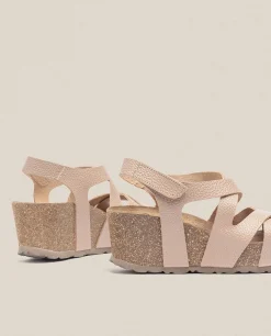 Sandale à Semelle Compensée BARI-303 Beige