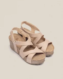 Sandale à Semelle Compensée BARI-303 Beige