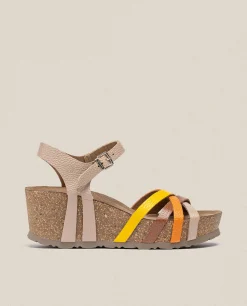 Sandale à Semelle Compensée BARI-302 Beige