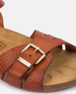 Sandale Plate IBIZA-185 Marron