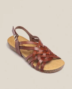 Sandale Plate IBIZA-175 Marron