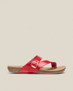 Sandale Plate IBIZA-013 Rouge