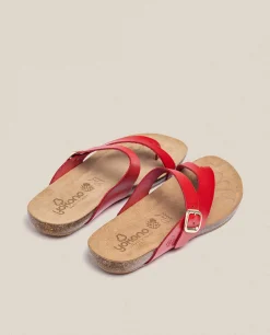Sandale Plate IBIZA-013 Rouge