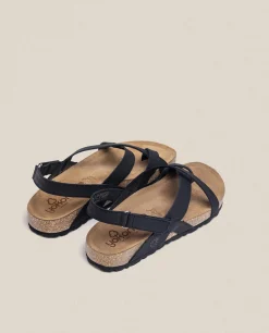 Sandale Plate JERBA-718 Noir