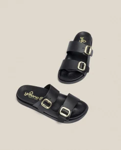 Sandale Plate MORENA-004 Noir