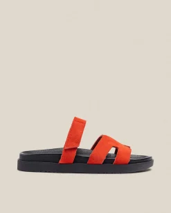 Sandale Plate MORENA-125 Rouge